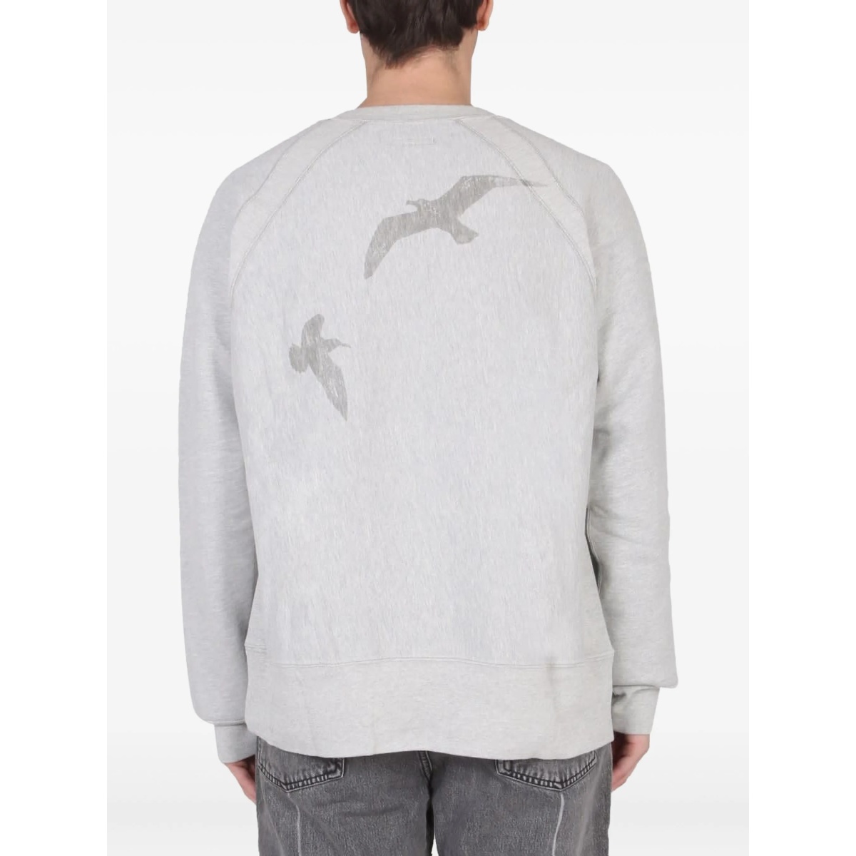 bird-print crew-neck sweatshirt - Img 3