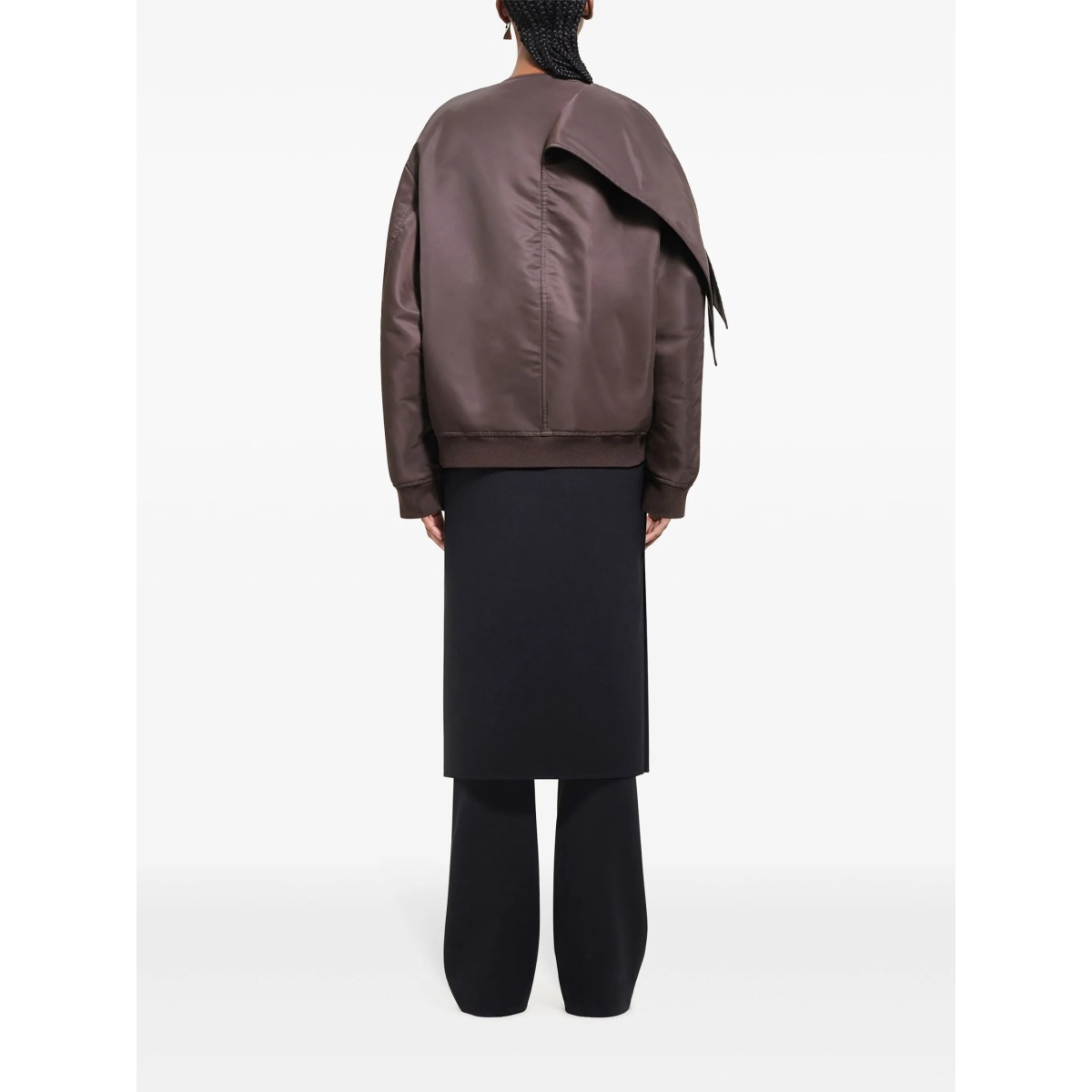 bow-collar bomber jacket - Img 4