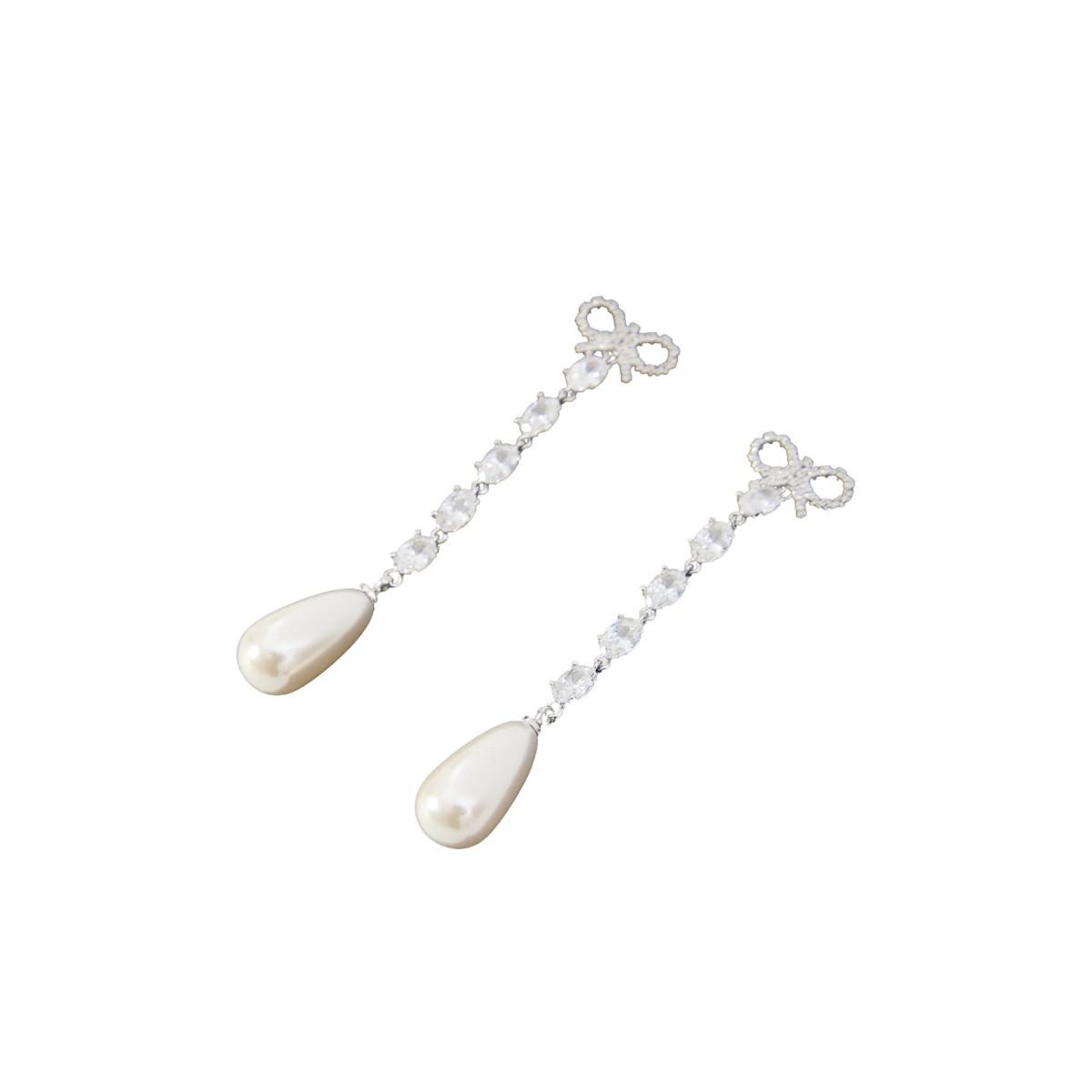 bow droplet earrings - Img 2