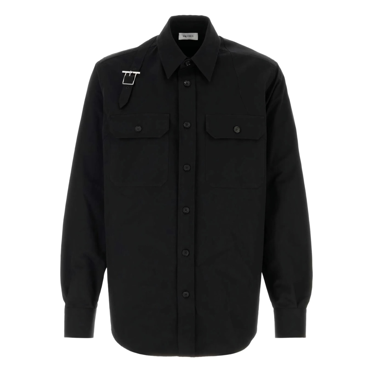 buckle-detail long-sleeves shirt