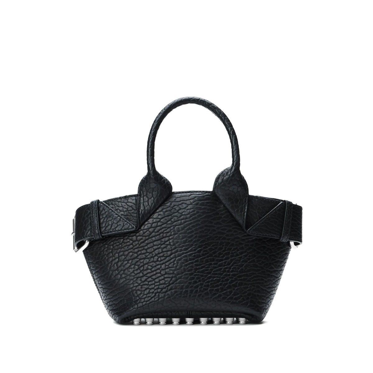 buckle-detail studded tote bag