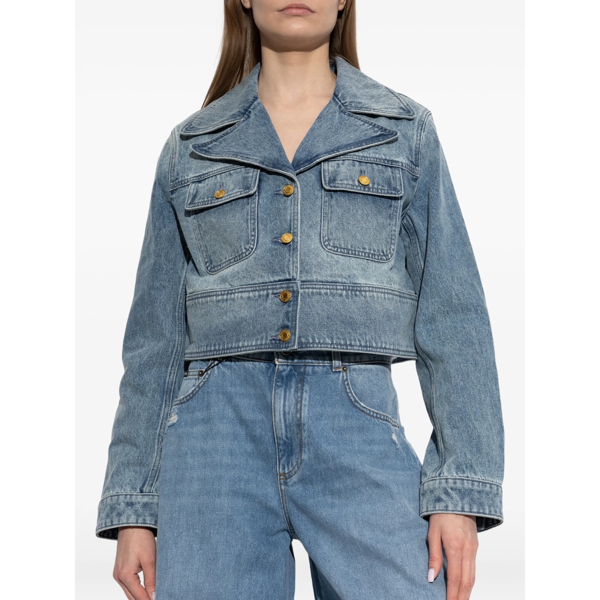 button cropped jacket - Img 3
