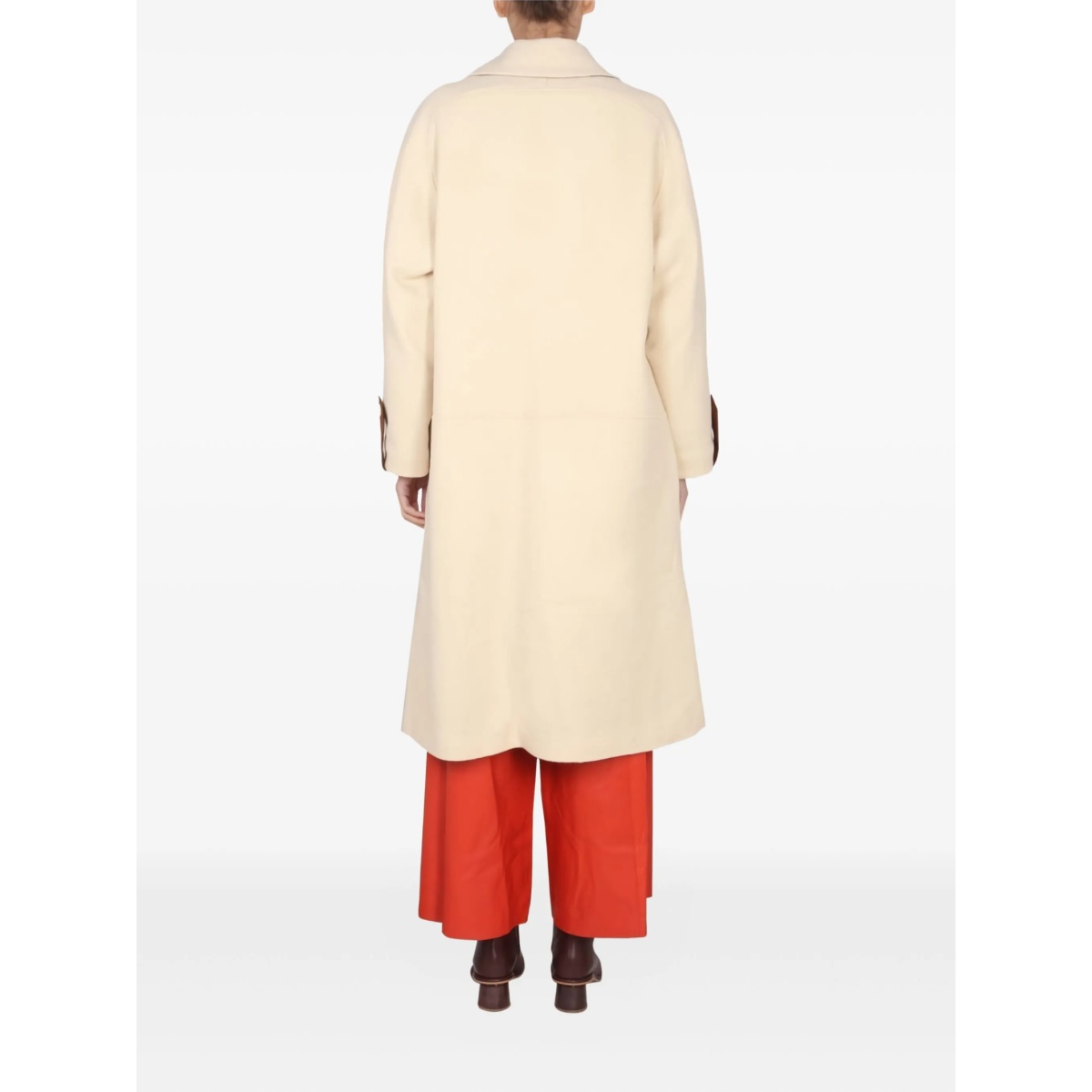 button-cuff wool-blend coat - Img 3