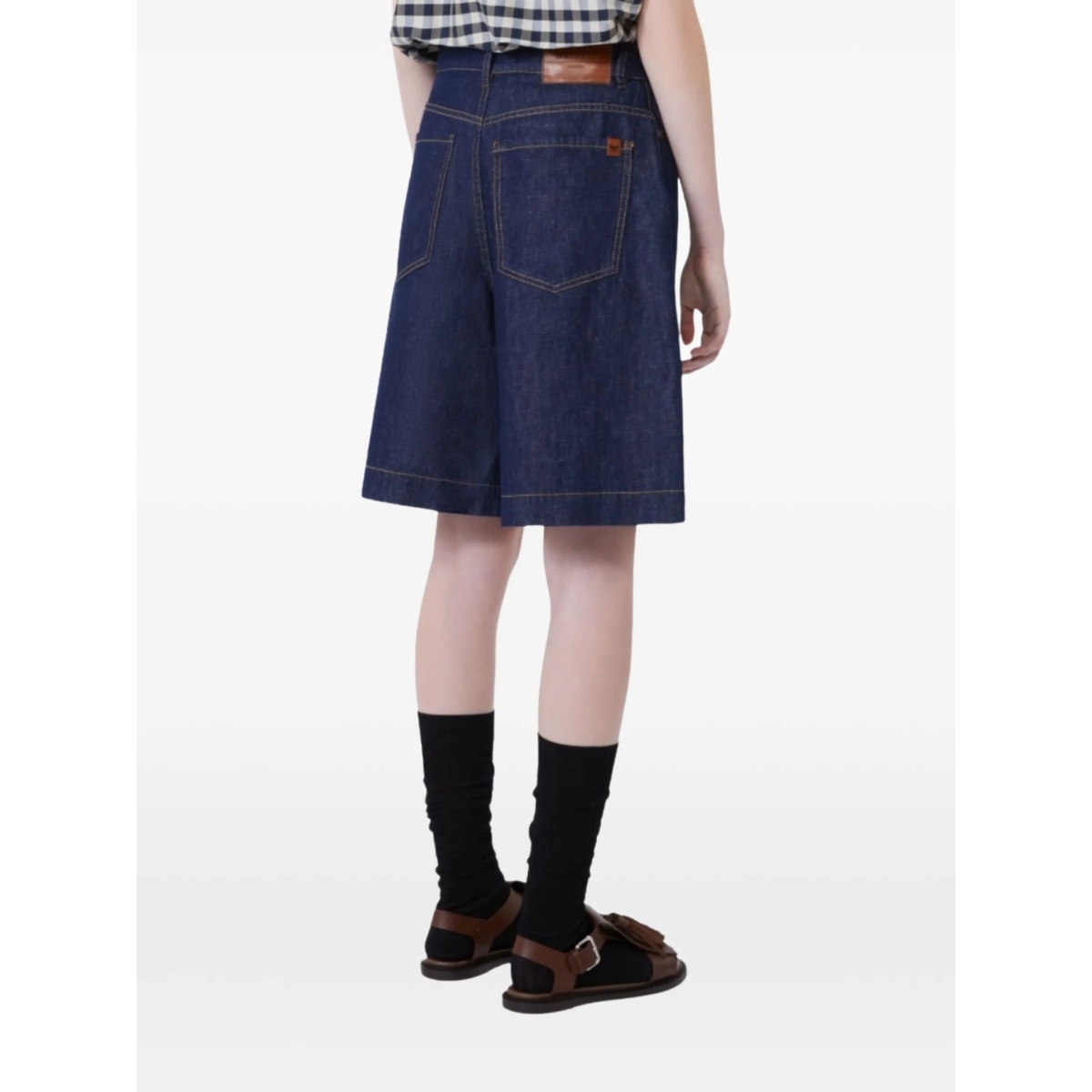 button denim shorts - Img 3