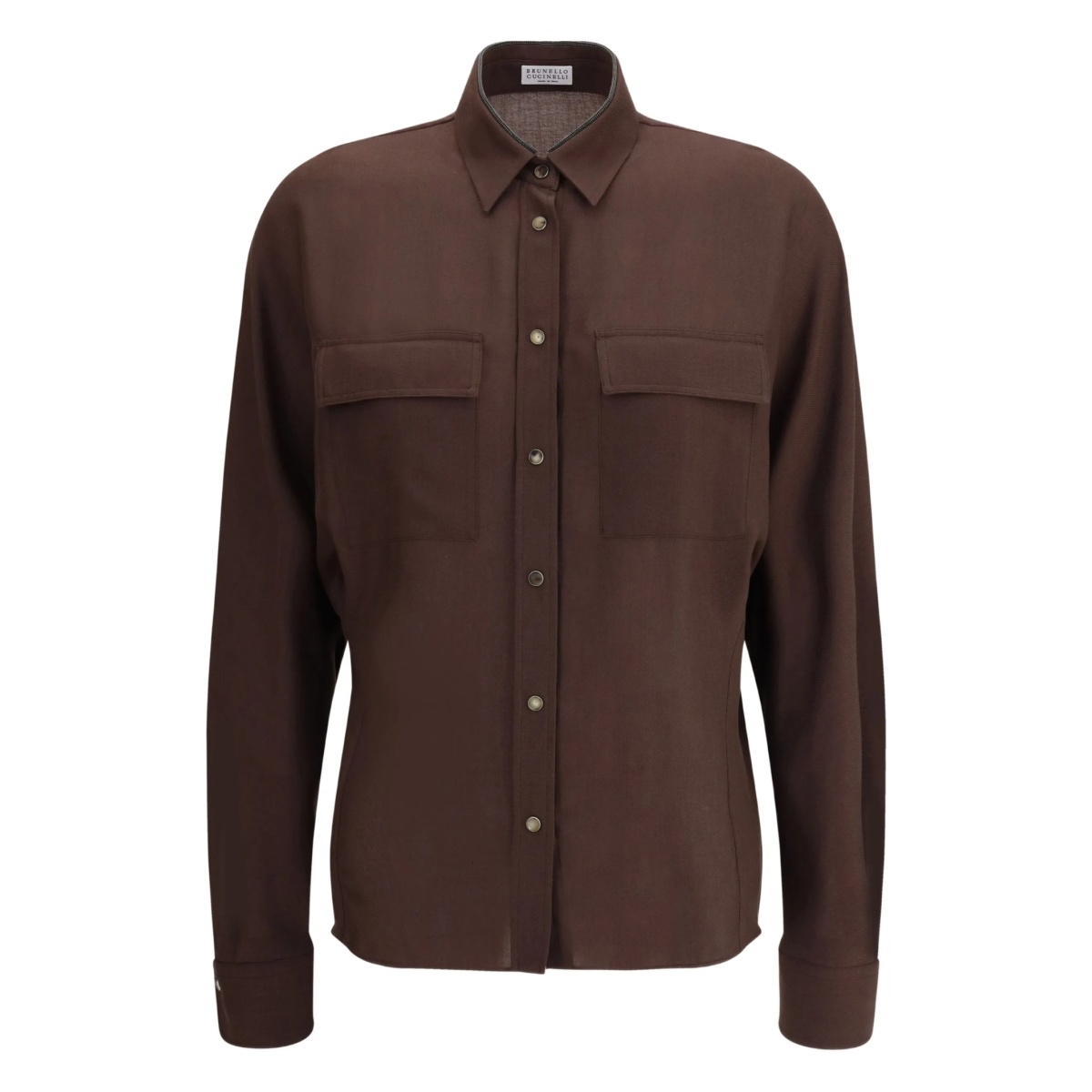 button-fastening shirt
