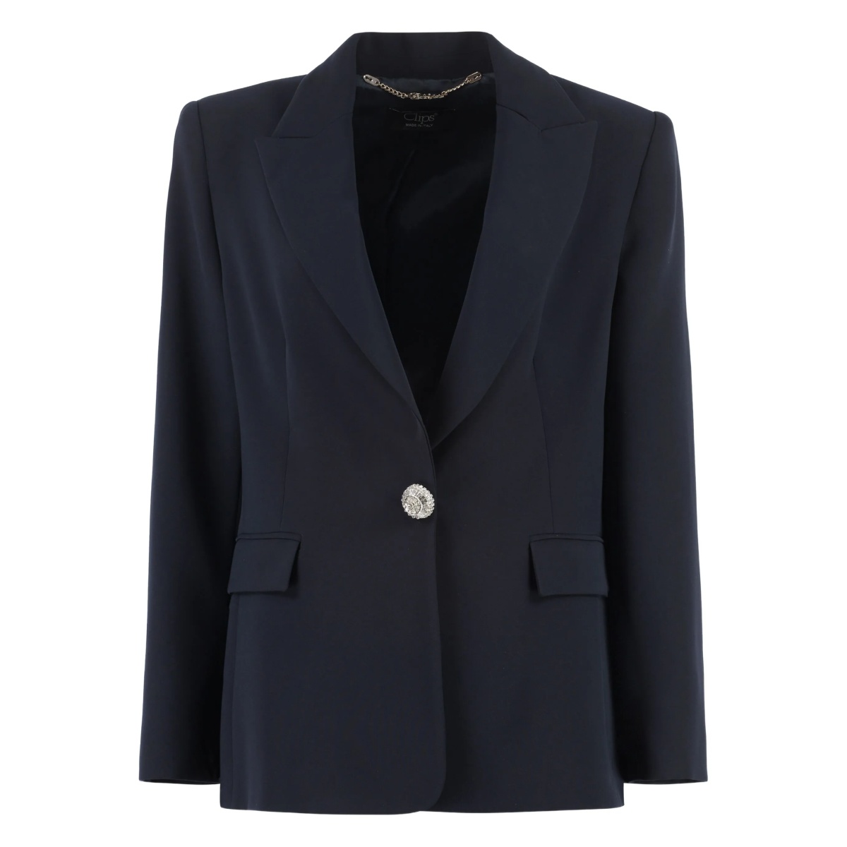 button-fastening single-breasted blazer
