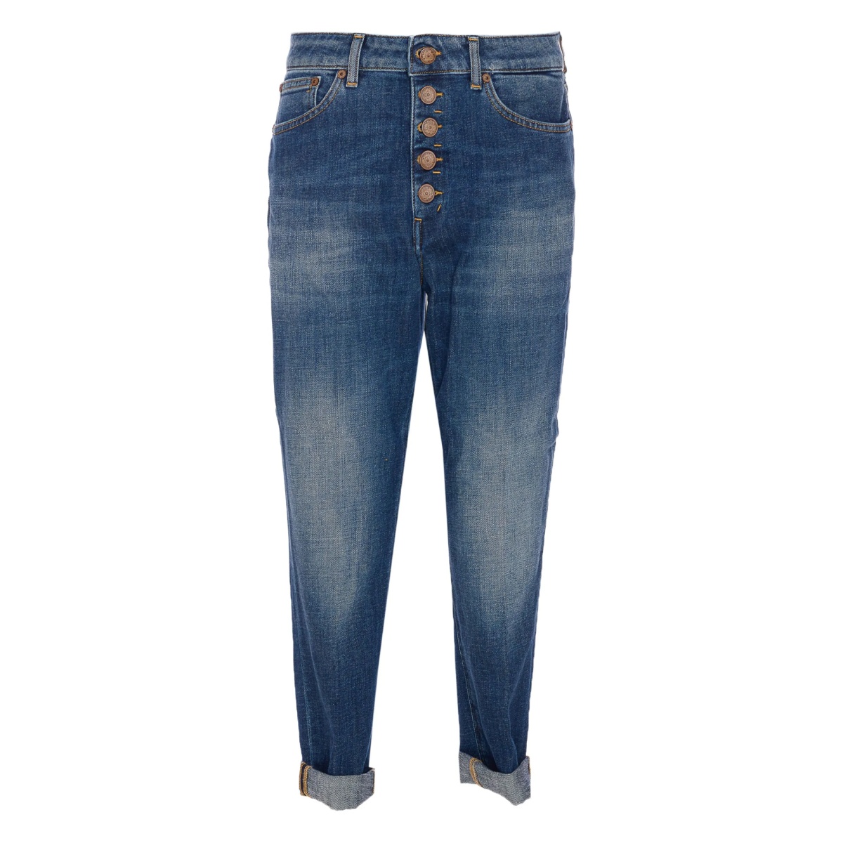 button-fly patch-pocket jeans