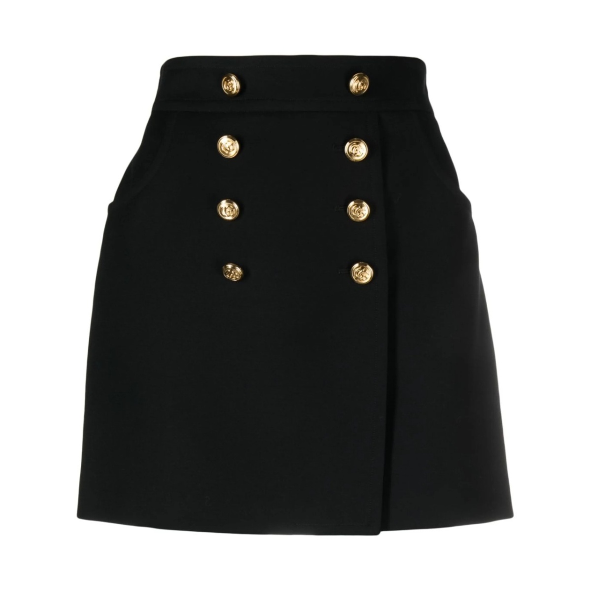 button-up crepe skirt