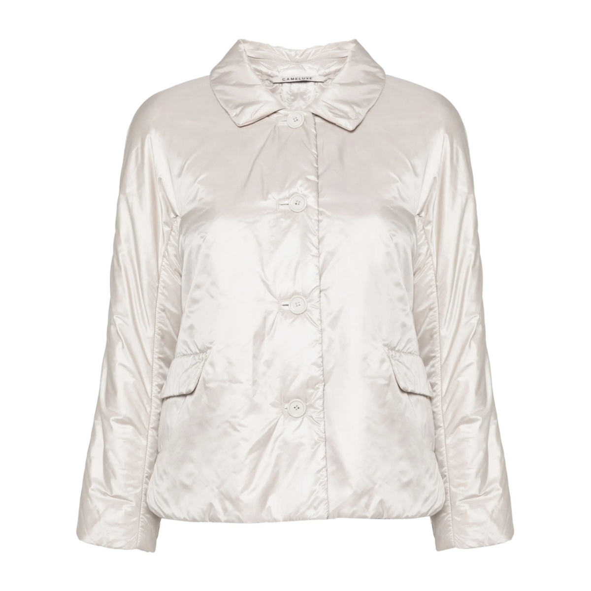 button-up padded shirt jacket
