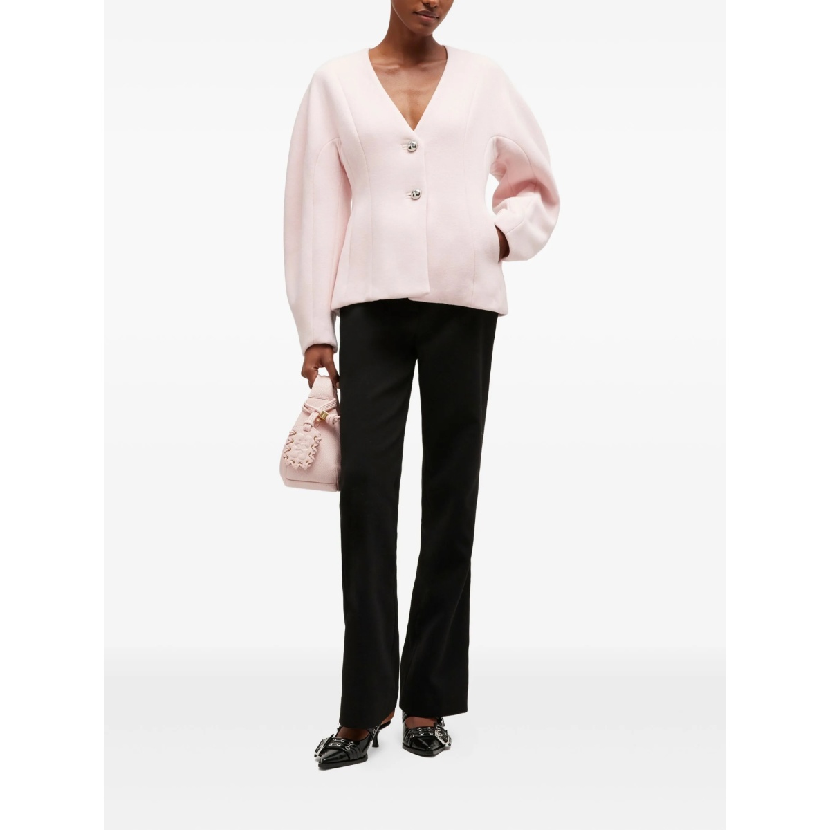 button V-neck jacket - Img 2
