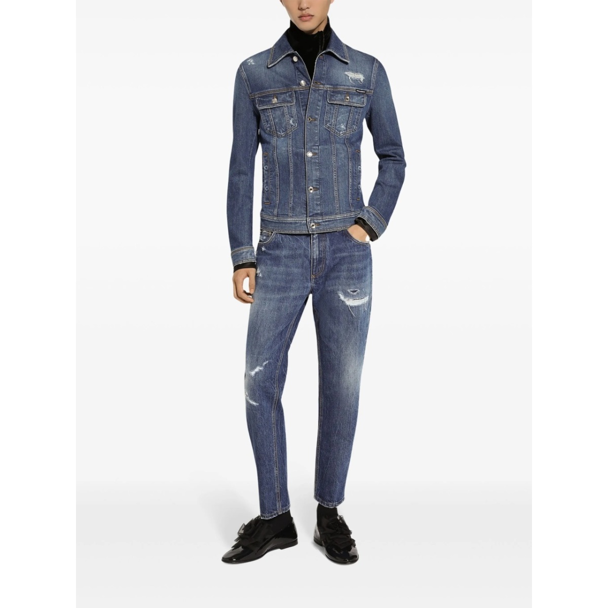 buttoned denim jacket - Img 2