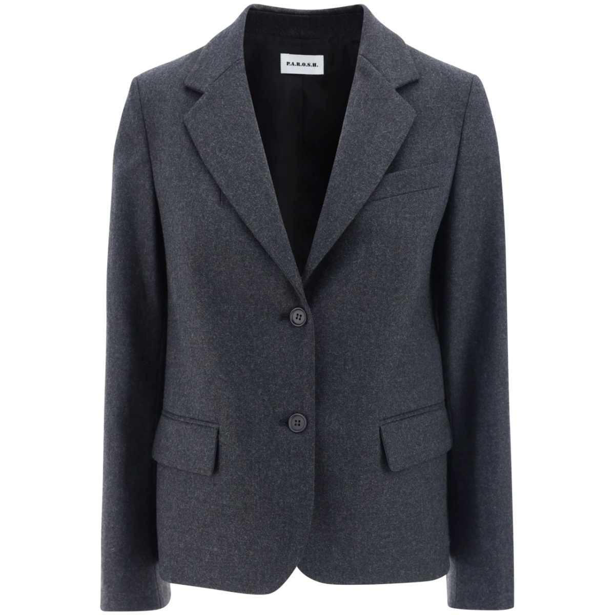 buttoned long-sleeve blazer