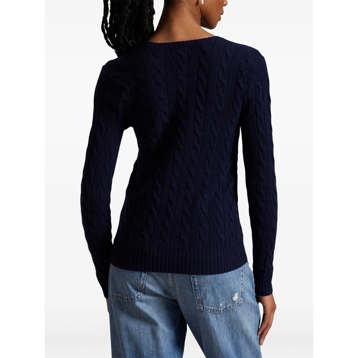 cable-knit V-neck sweater - Img 4