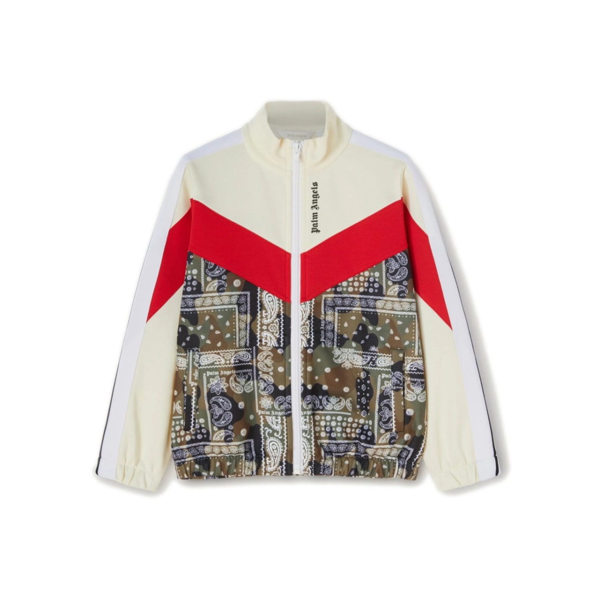 camouflage-print zip-up jacket