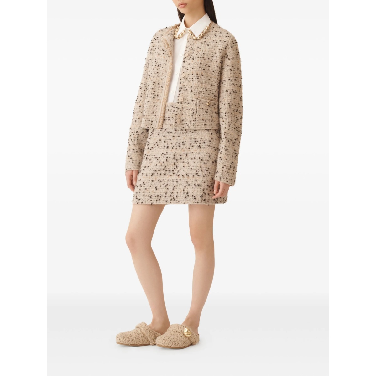chain-embellished poplin shirt - Img 2