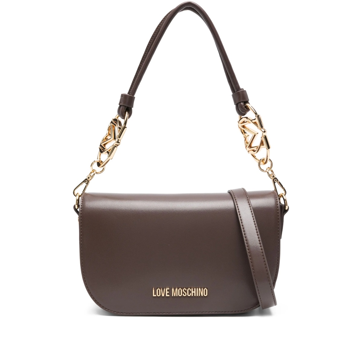 chain-embellished shoulder bag