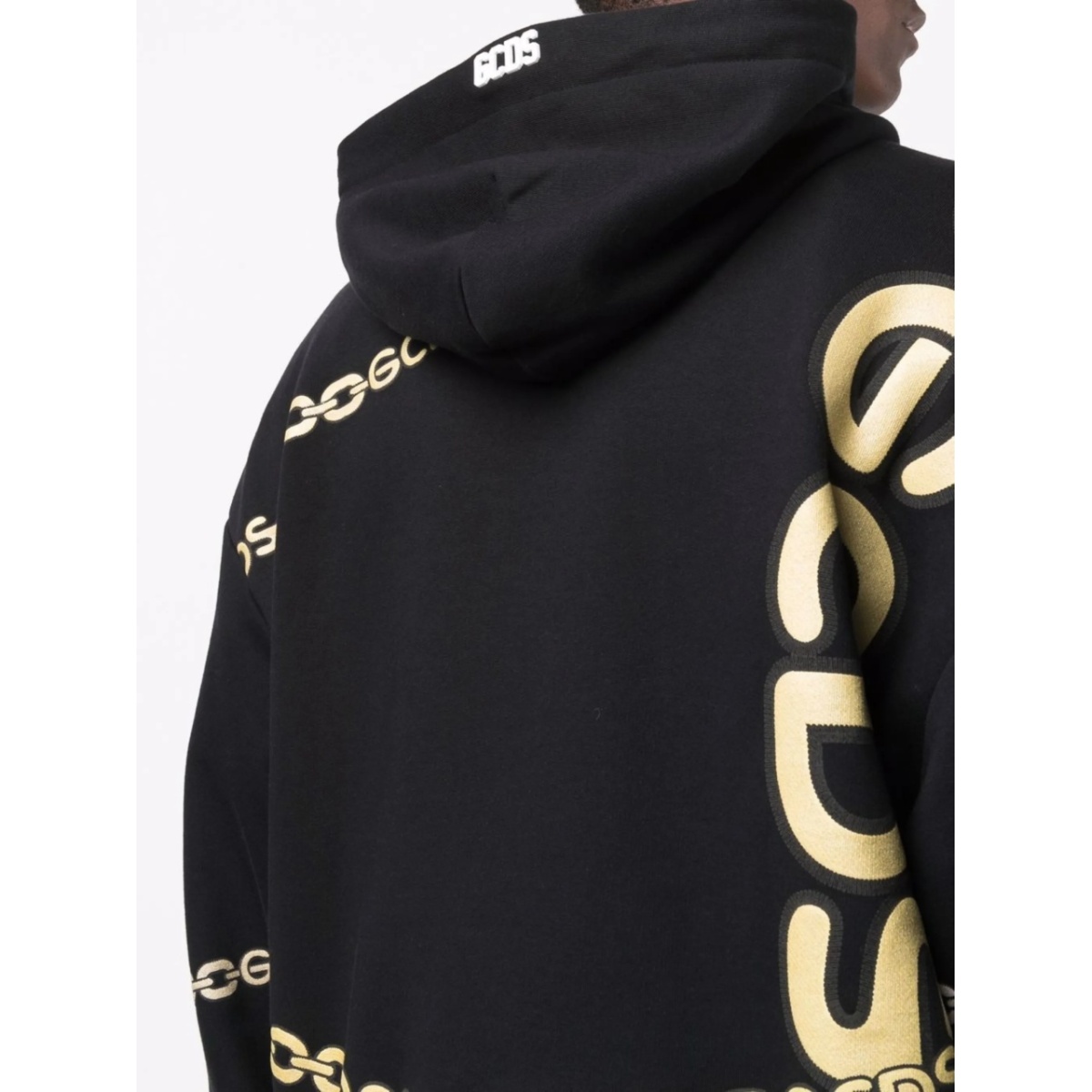 chain-link logo-print hoodie - Img 5