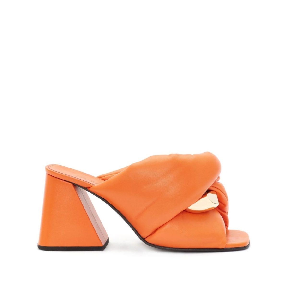 Chain Twist leather mules