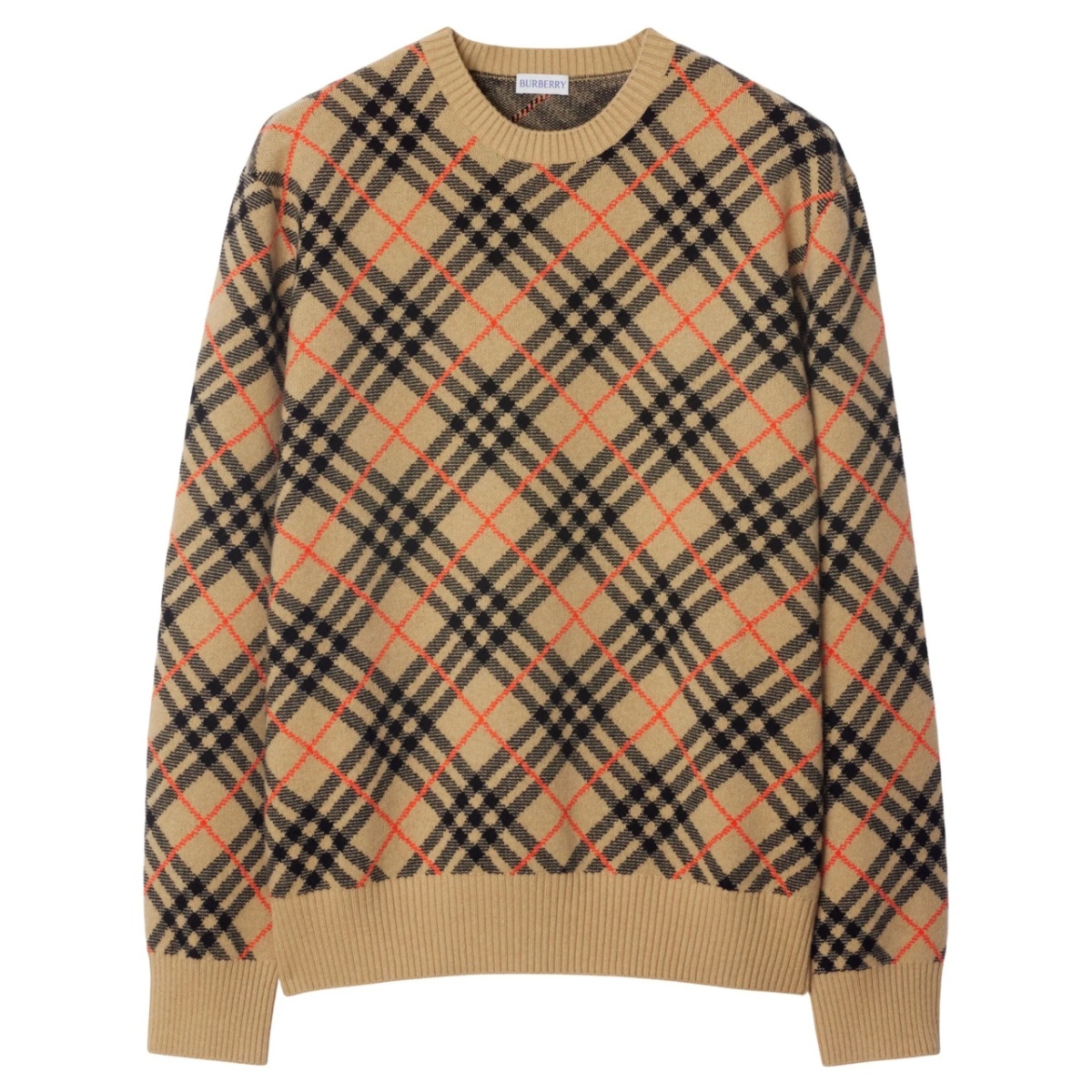 Check cashmere jumper