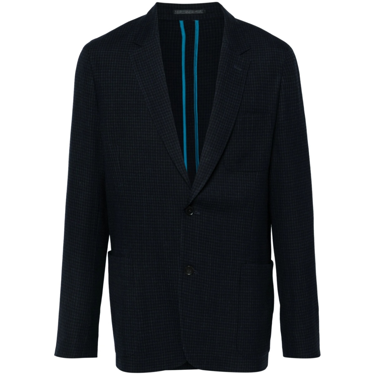 check-pattern blazer