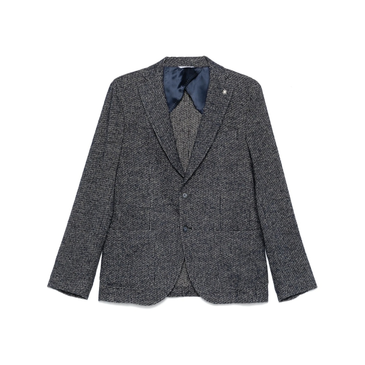check-pattern blazer