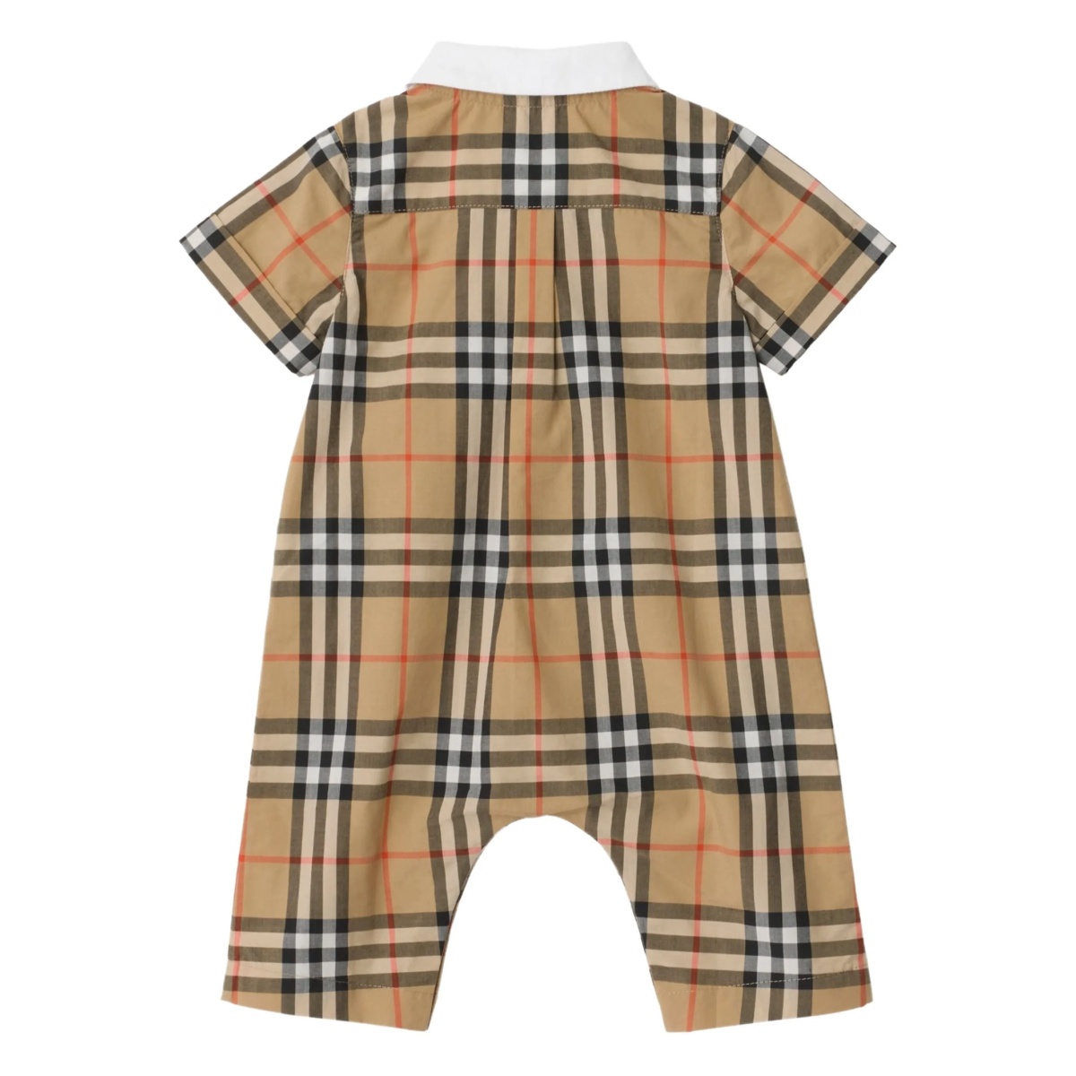 check-pattern pocket romper - Img 2