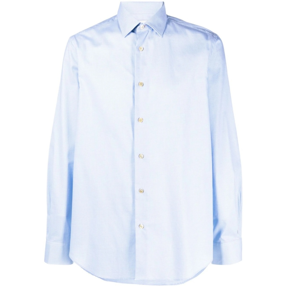 check-print cotton shirt