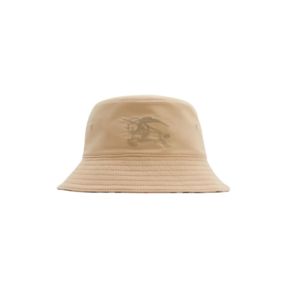 check-print reversible bucket hat