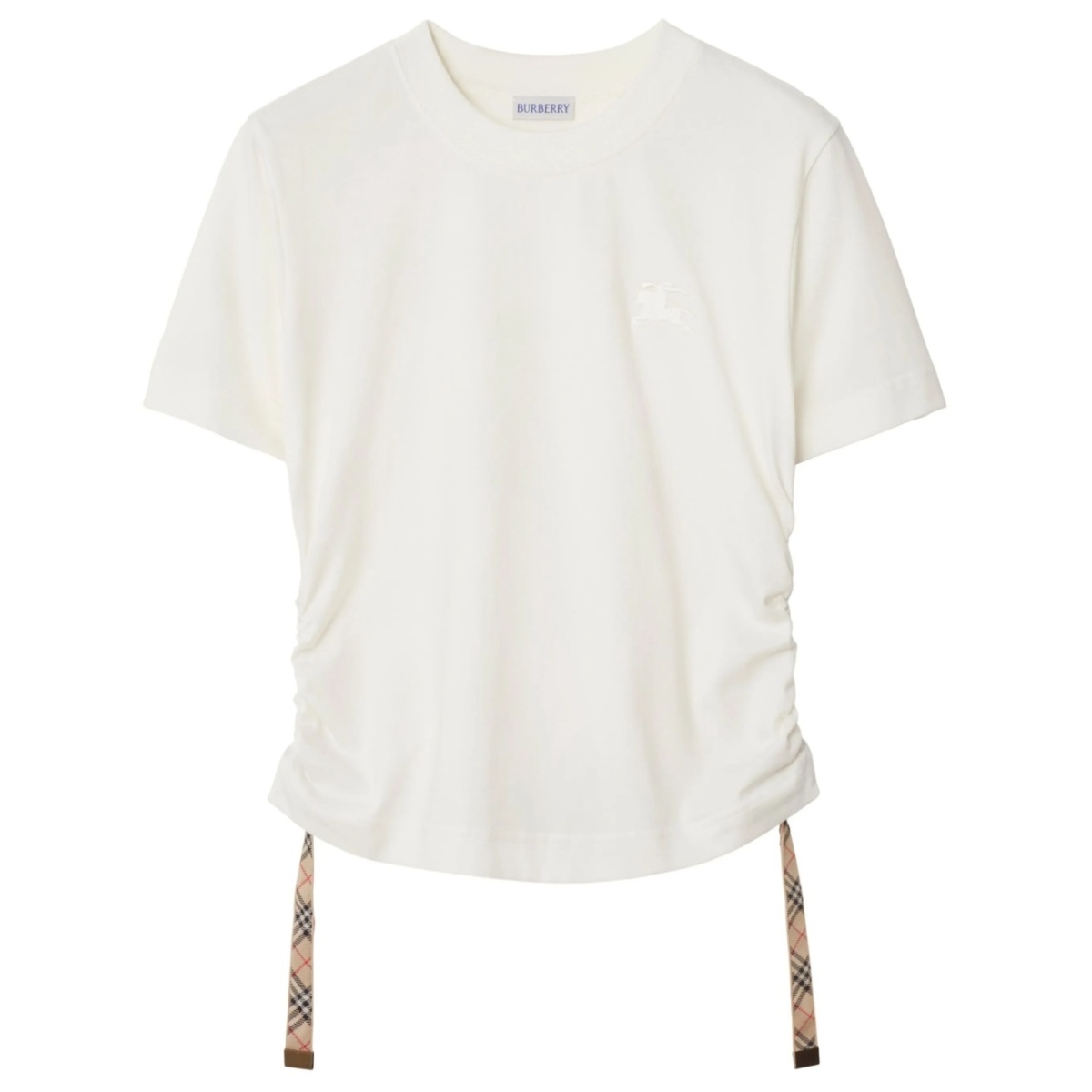 Check-trim T-shirt
