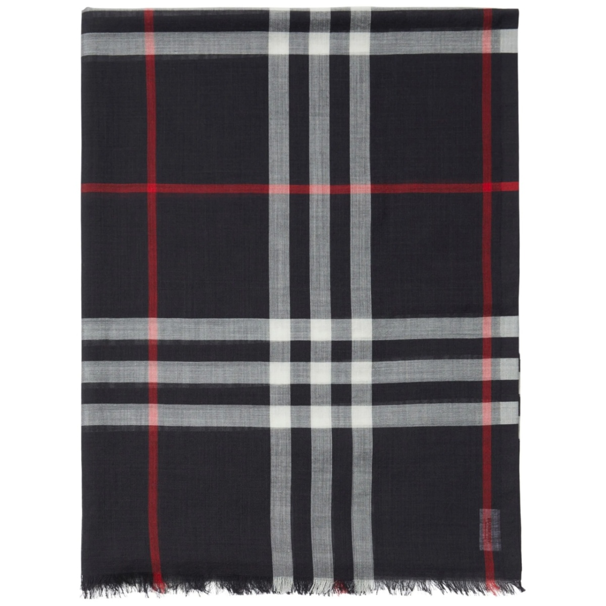 check wool-silk scarf