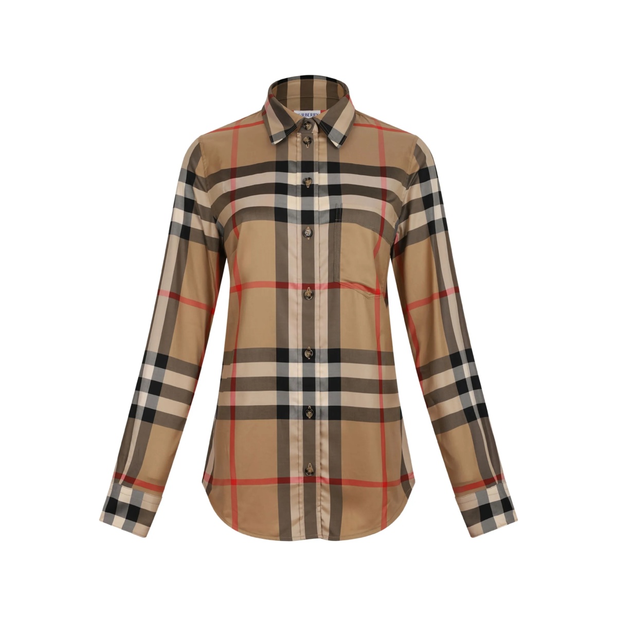 checked-pattern cotton shirt