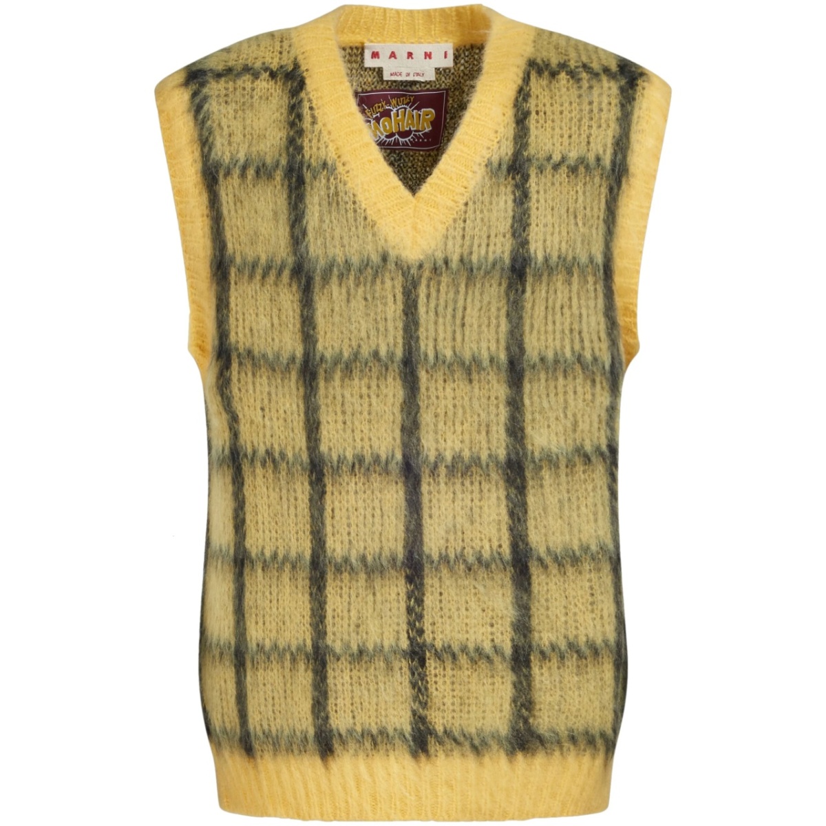 checked sleeveless vest