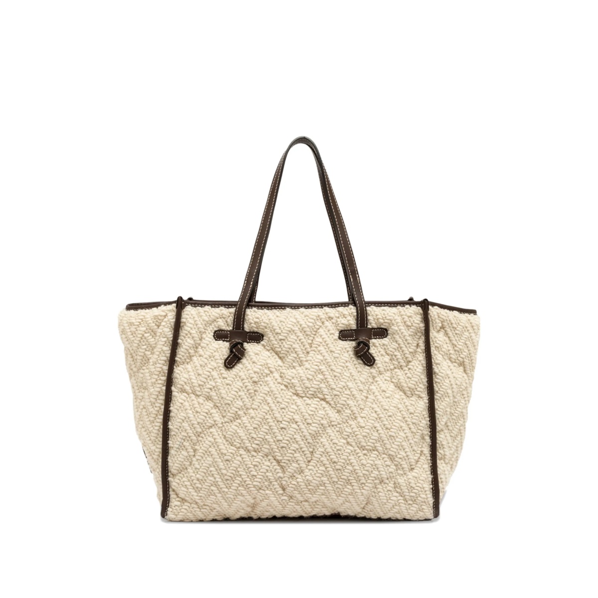chevron-quilted tote bag