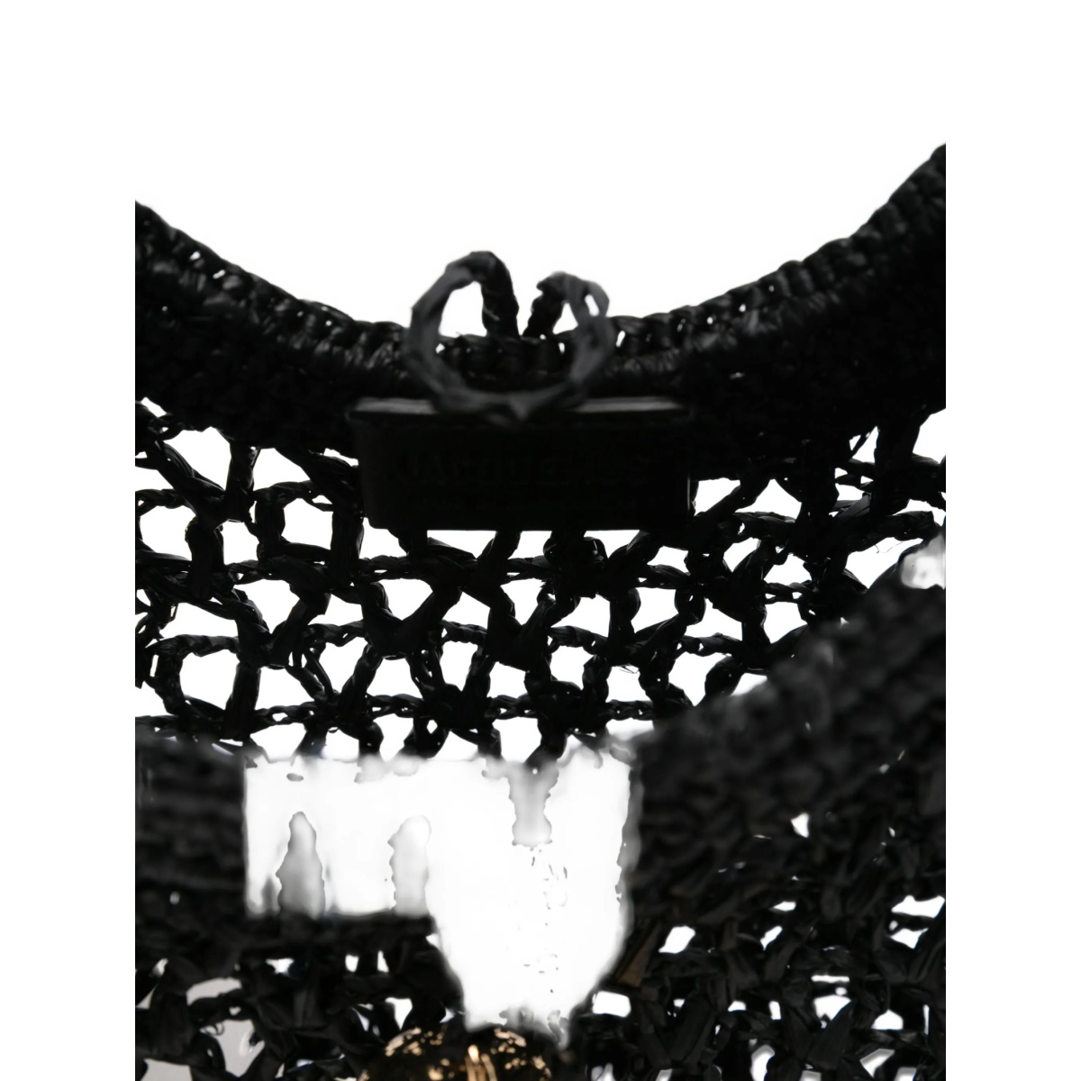 circular-handle raffia tote bag - Img 5