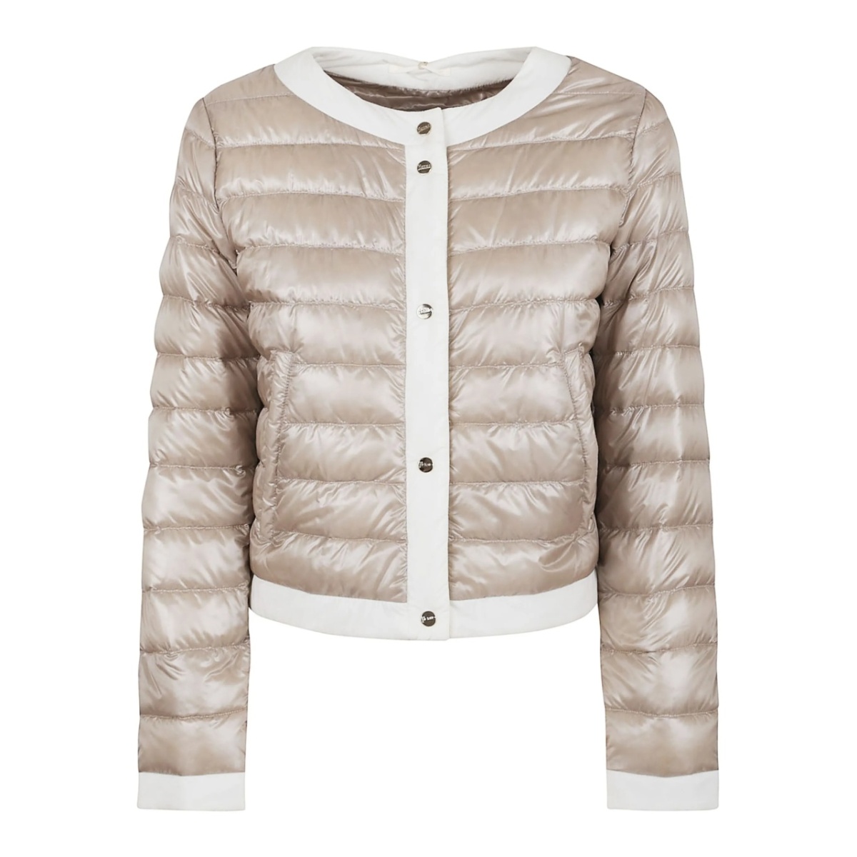 contrasting-trim puffer jacket