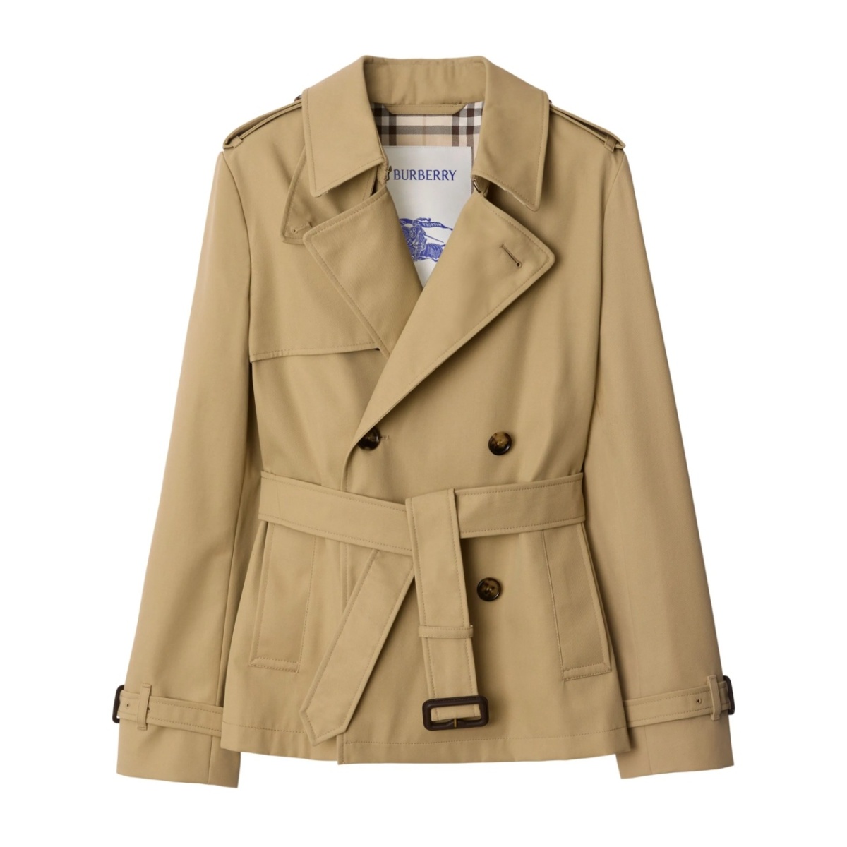 cotton-blend trench coat