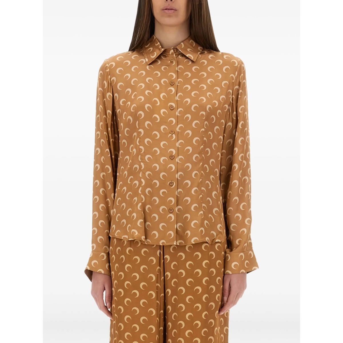 crescent moon-print shirt
