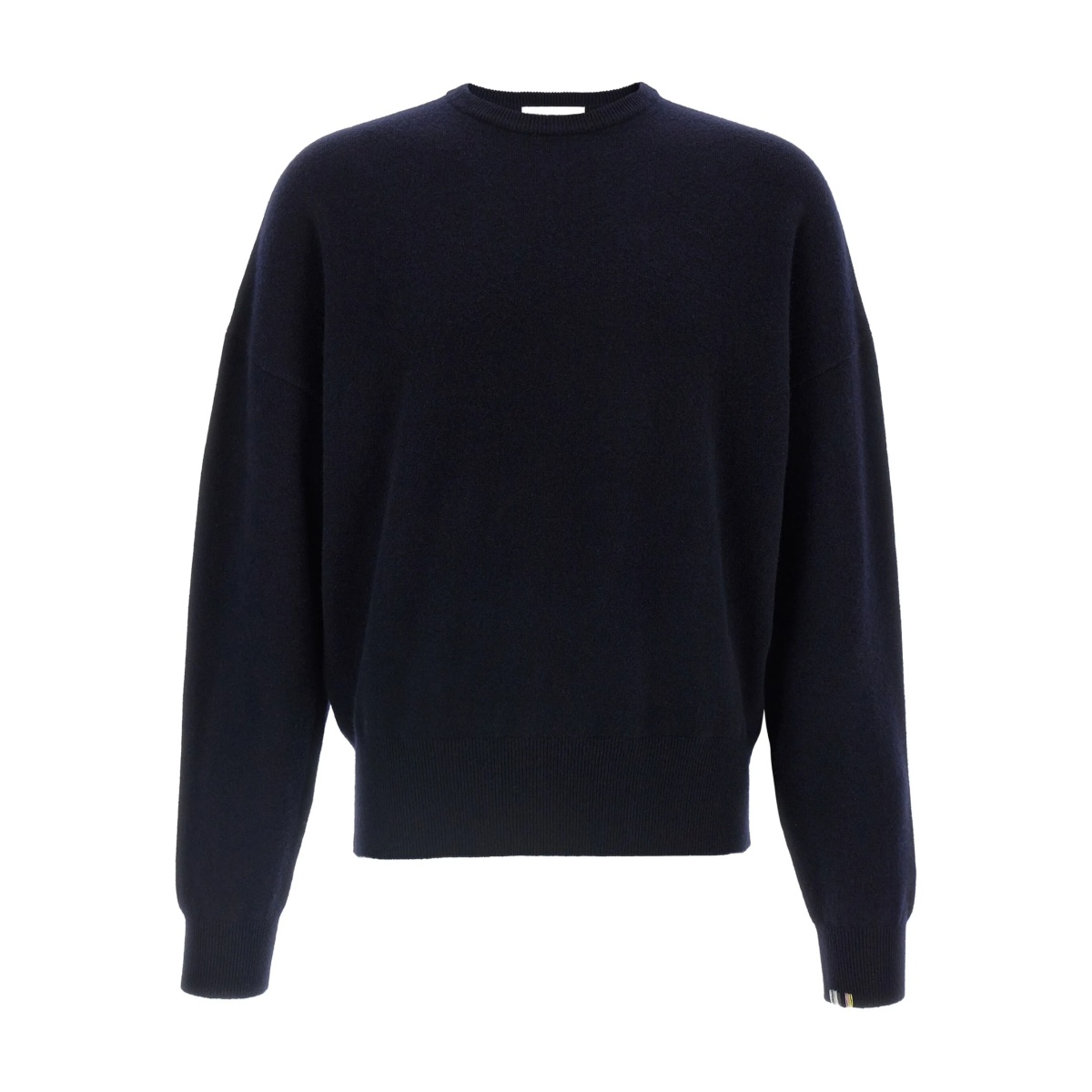 crew-neck cuffed-sleeves sweater