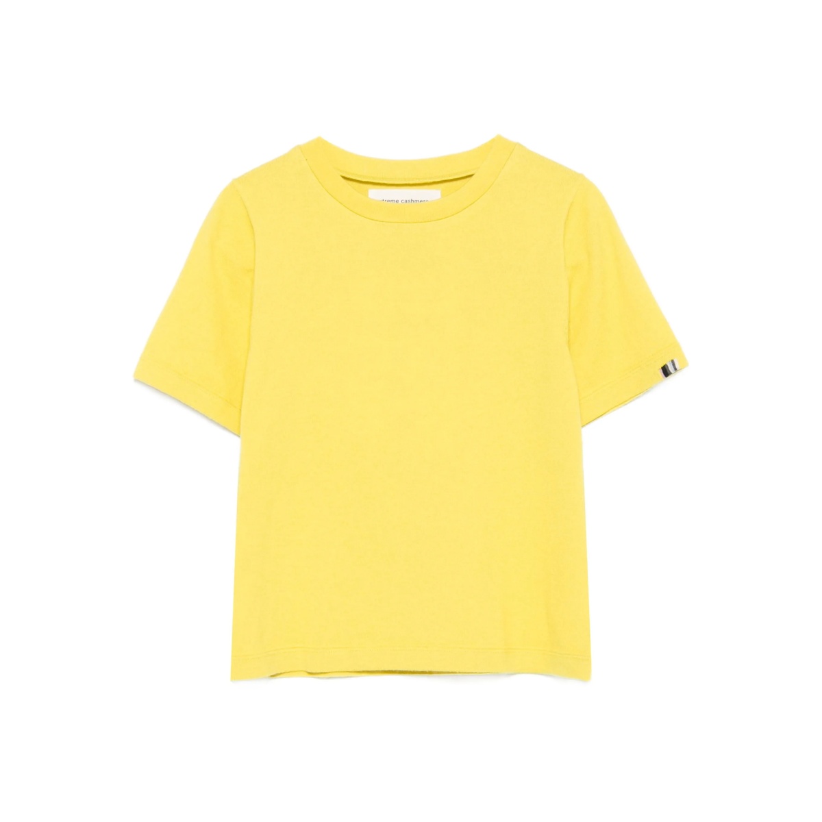 crew-neck short-sleeve top