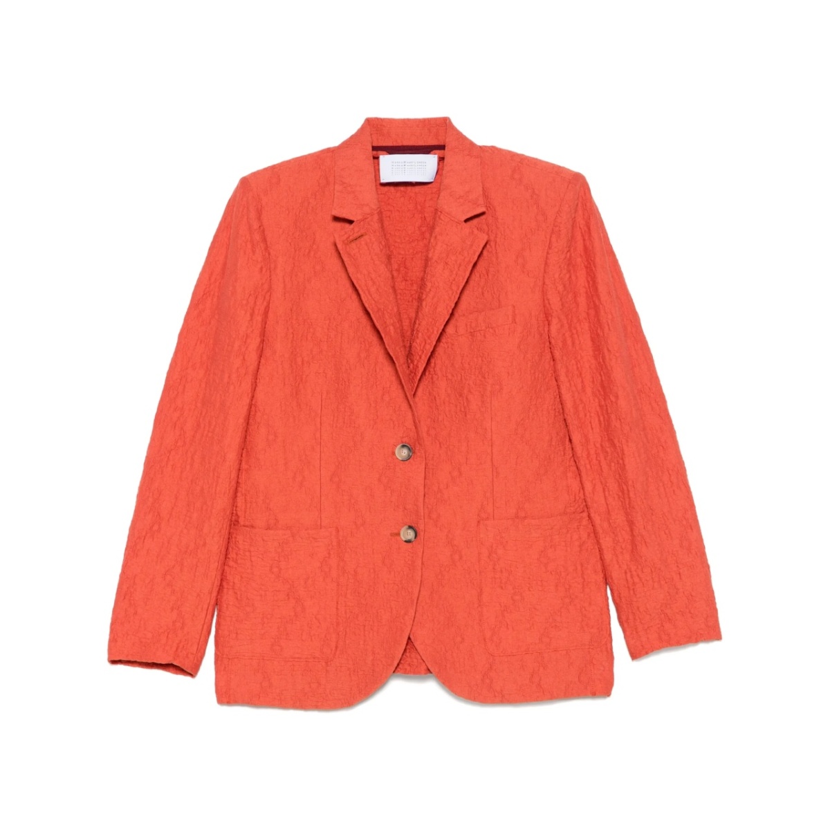 crinkled shoulder-pads blazer