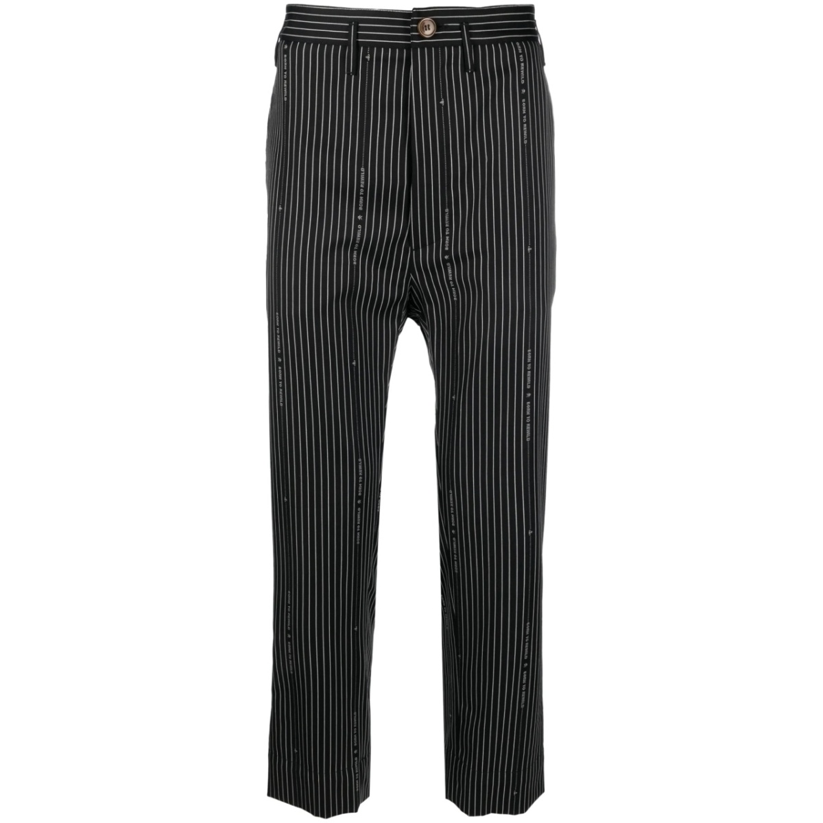 Cruise stripe-print cropped trousers