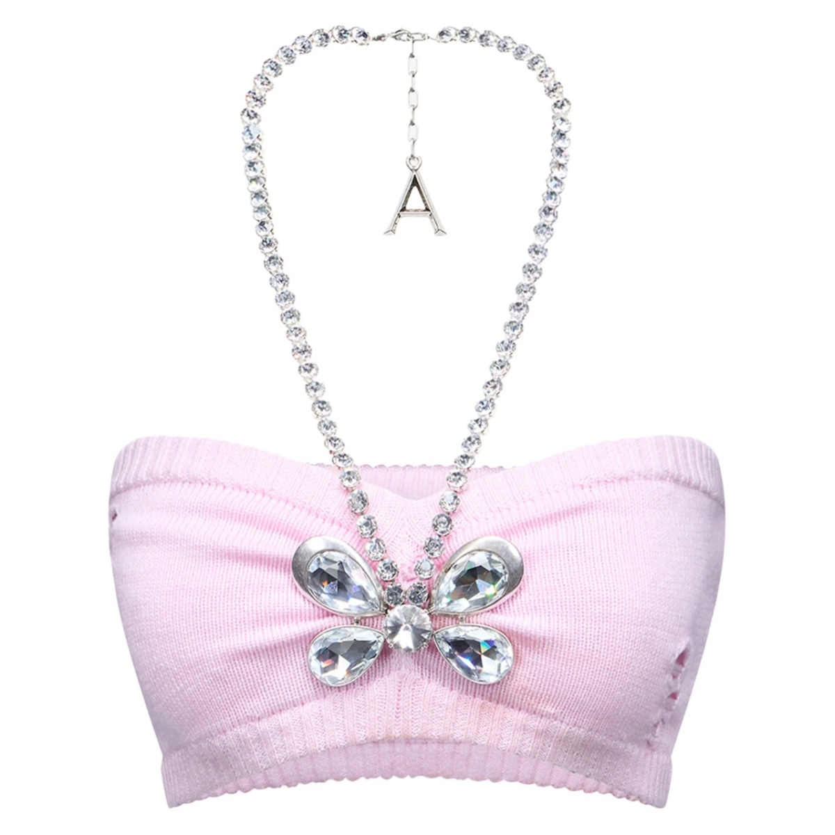 Crystal Butterfly knitted bandeau