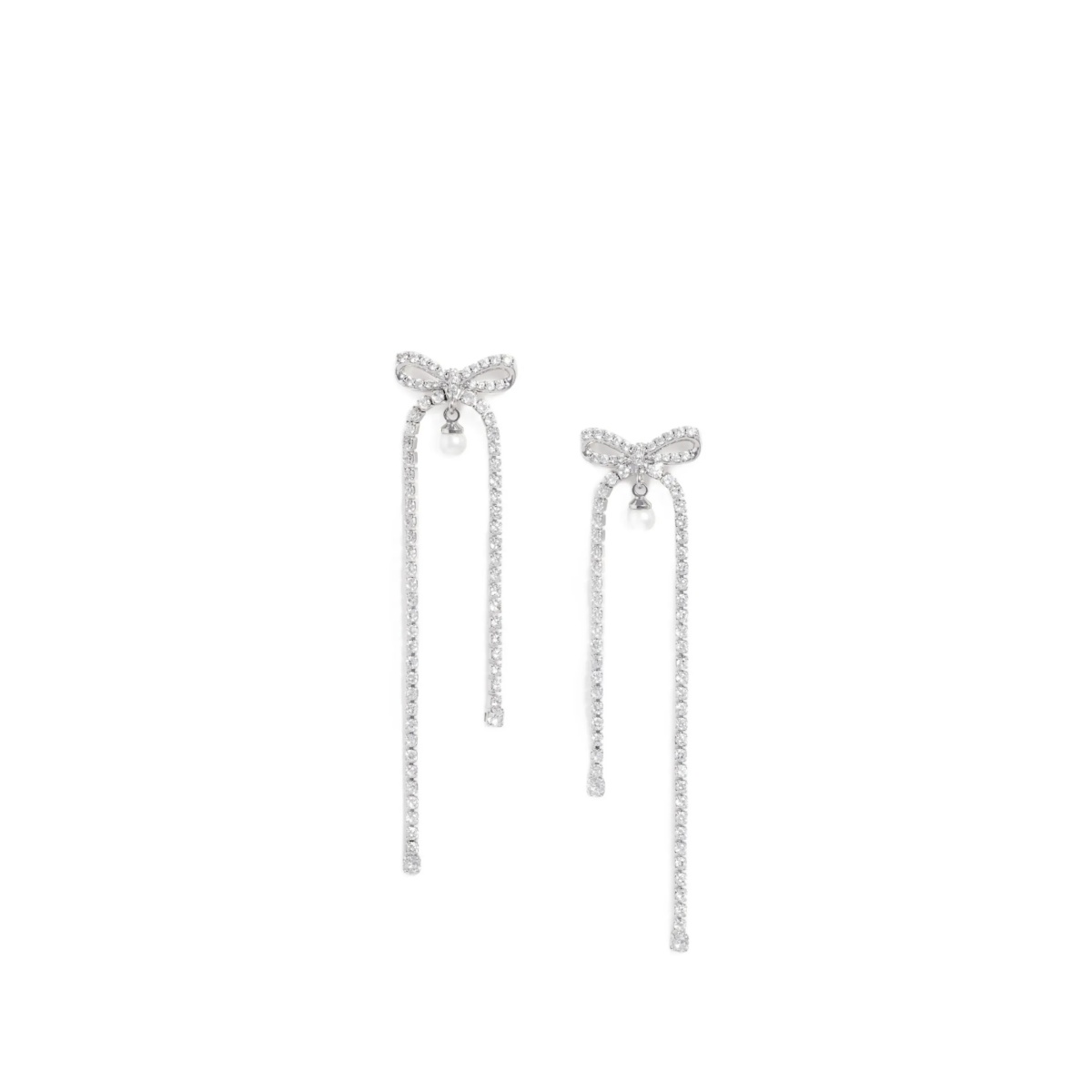 crystal-embellished bow earrings - Img 2