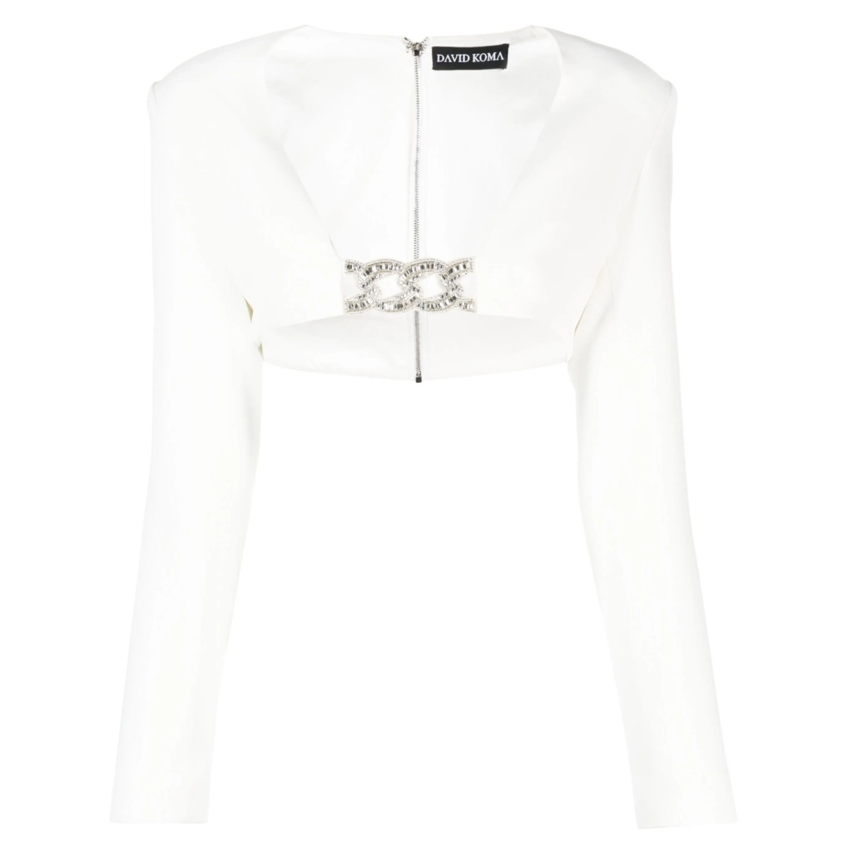 crystal-embellished crop top