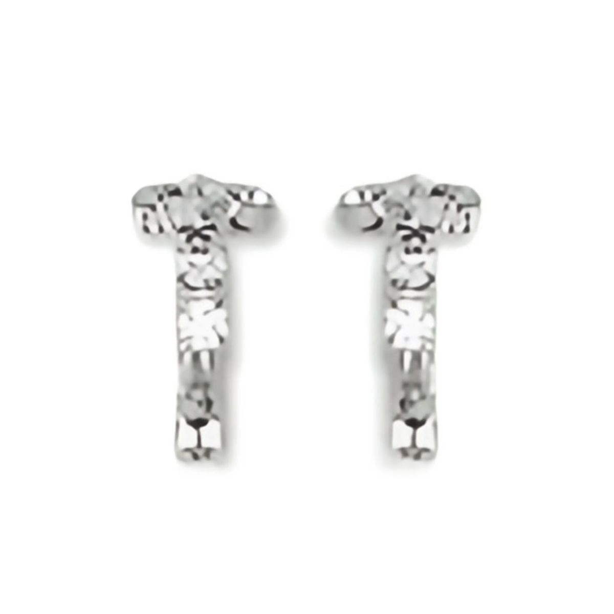 crystal-embellished huggie earrings