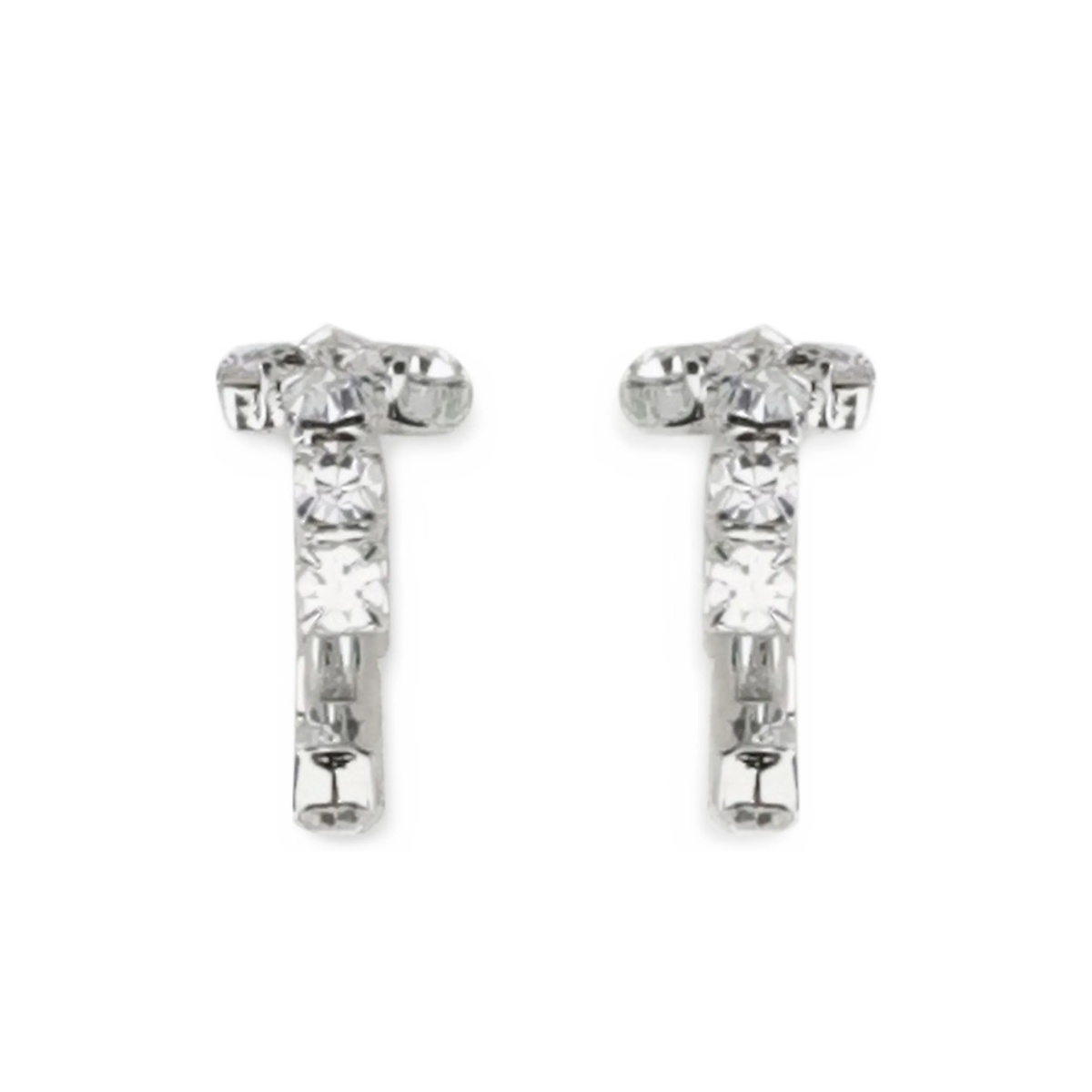 crystal-embellished huggie earrings - Img 2