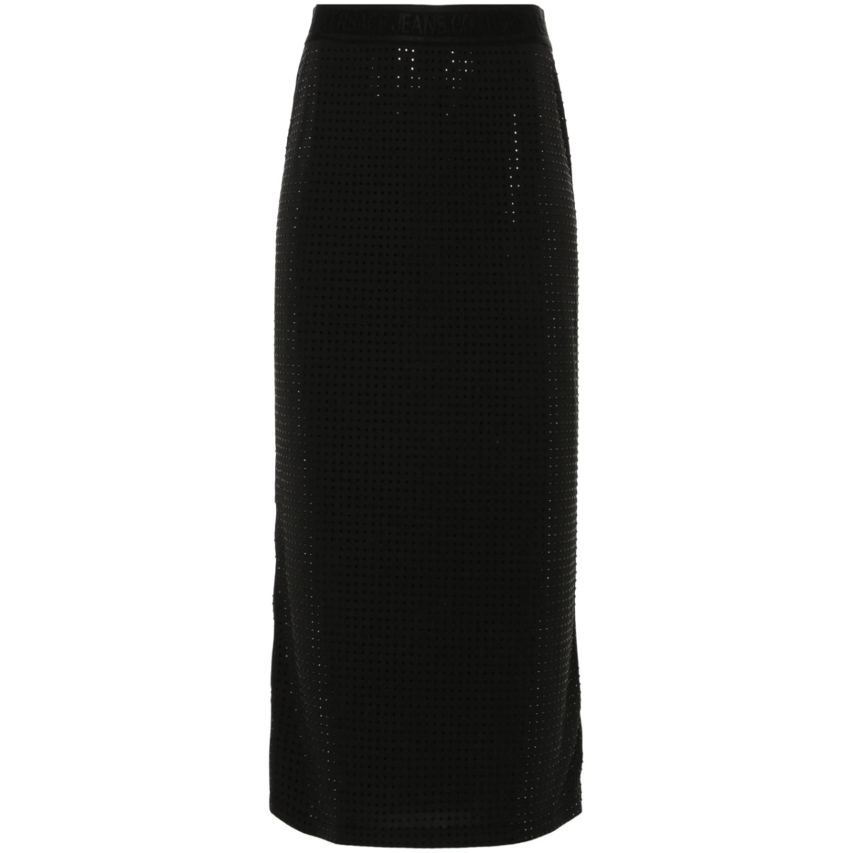 crystal-embellished midi skirt