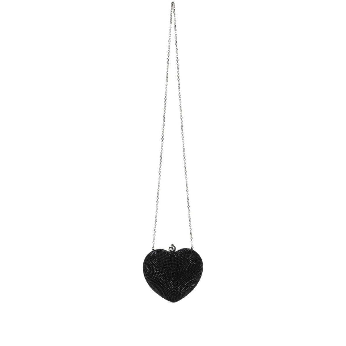 crystal heart clutch bag