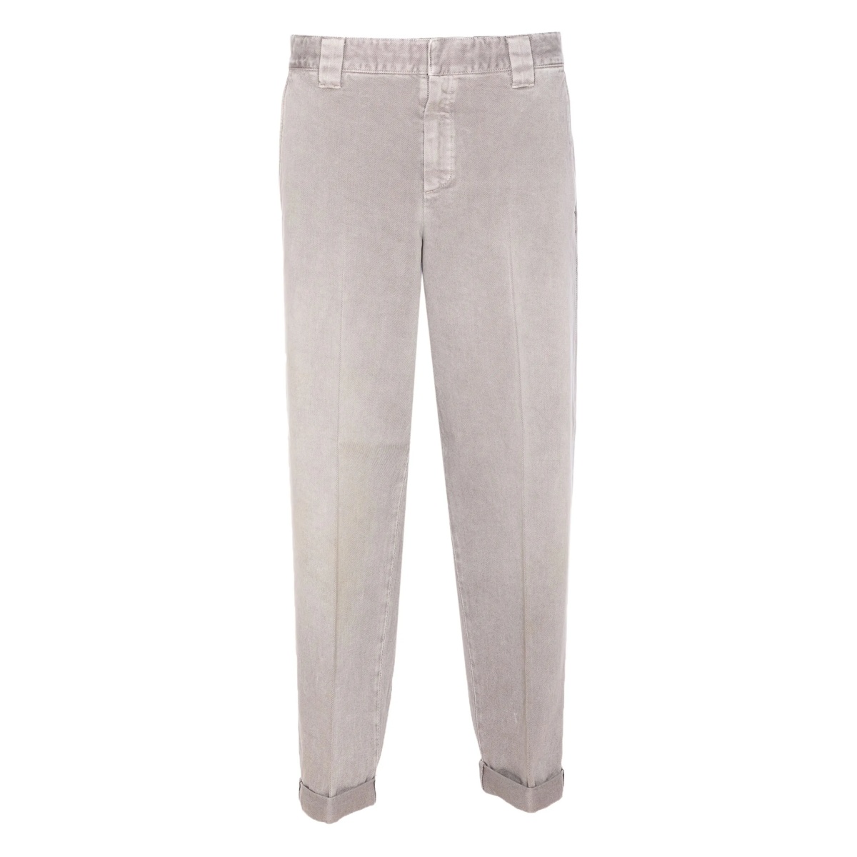 cuffed cotton trousers