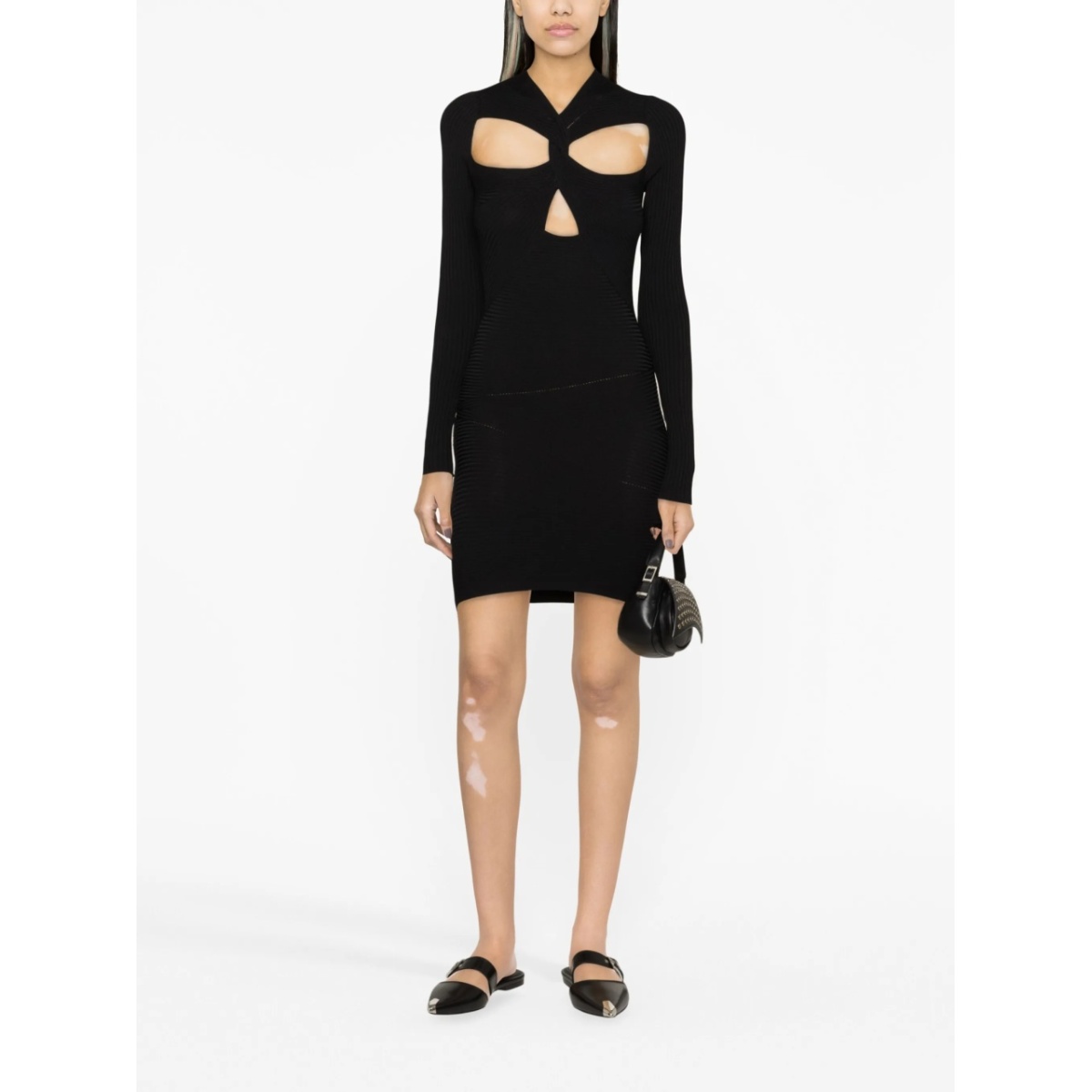 cut-out ribbed minidress - Img 2